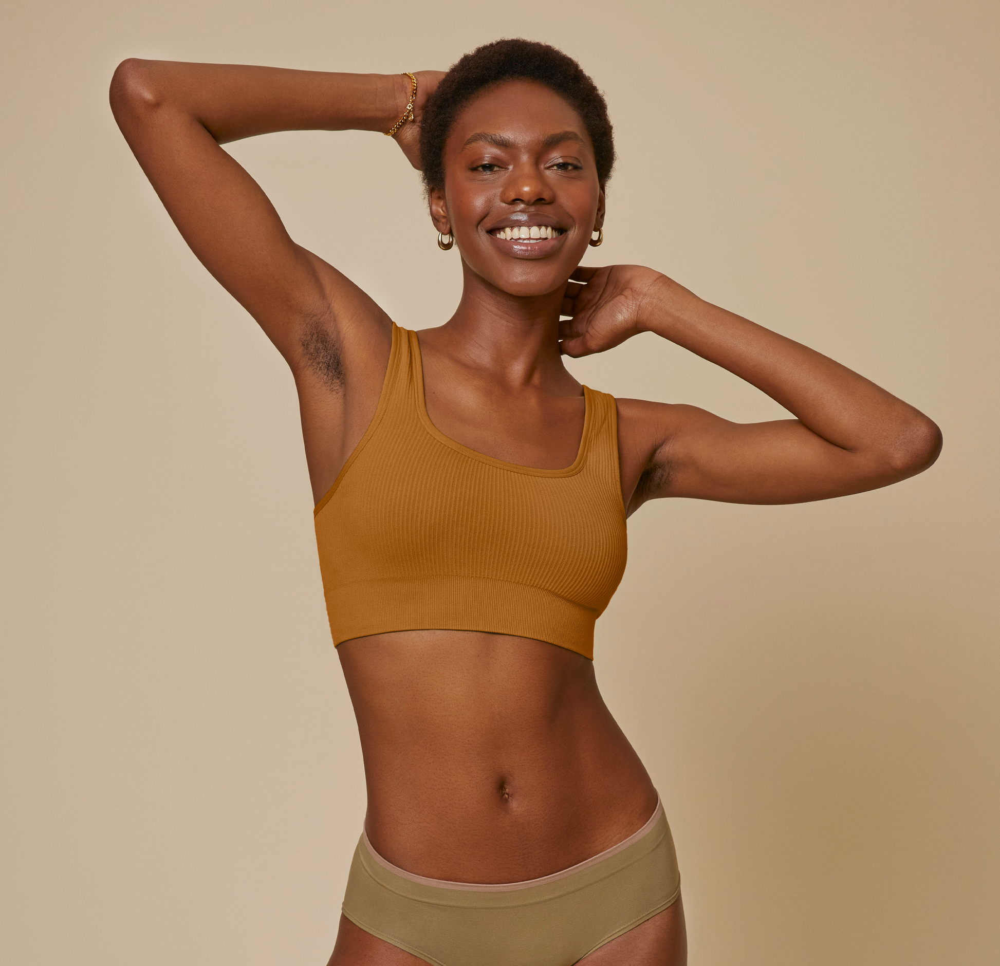 Lounge Rib Scoop Bralette: Anxiety Armor - Marigold – My Store